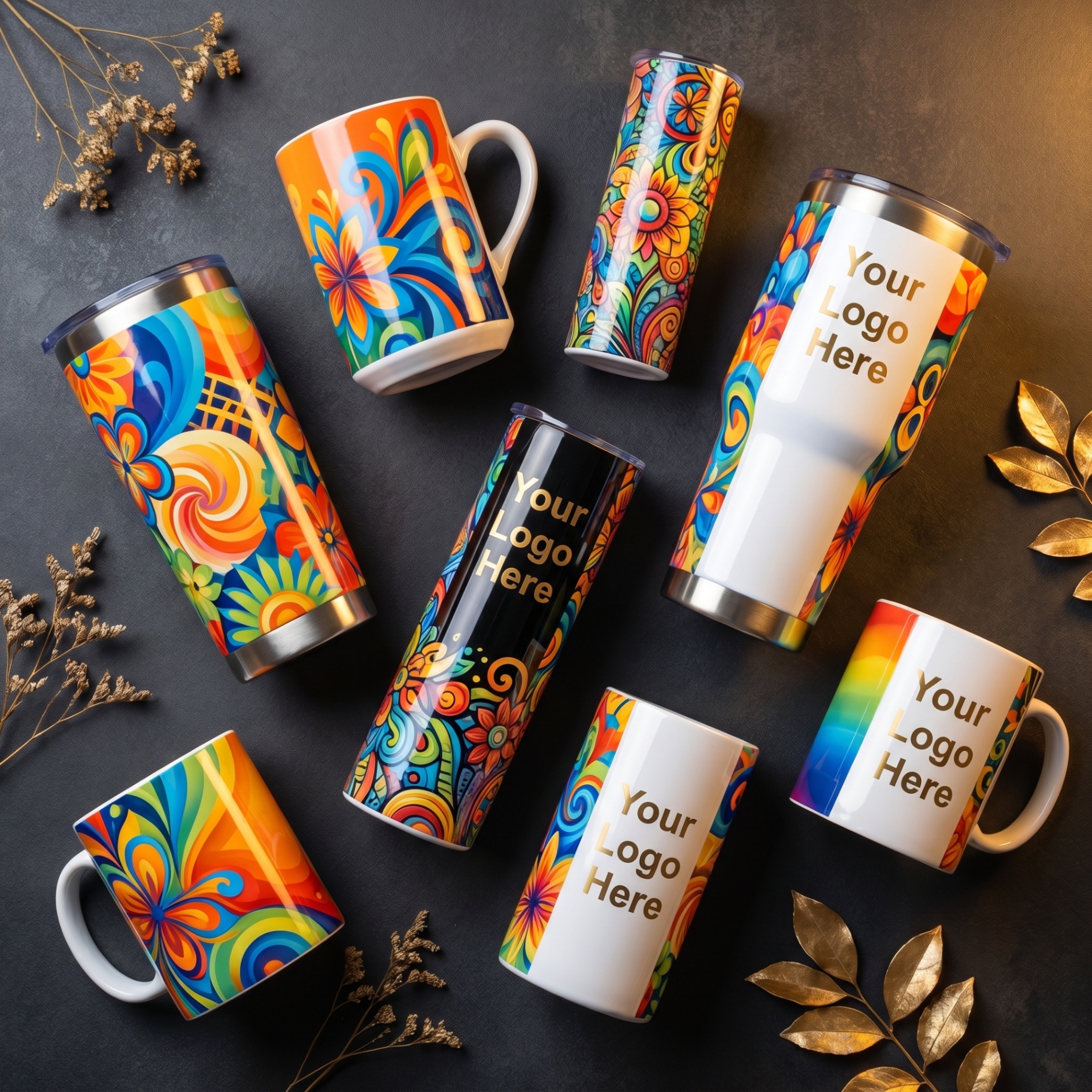 Custom mugs and drinkware