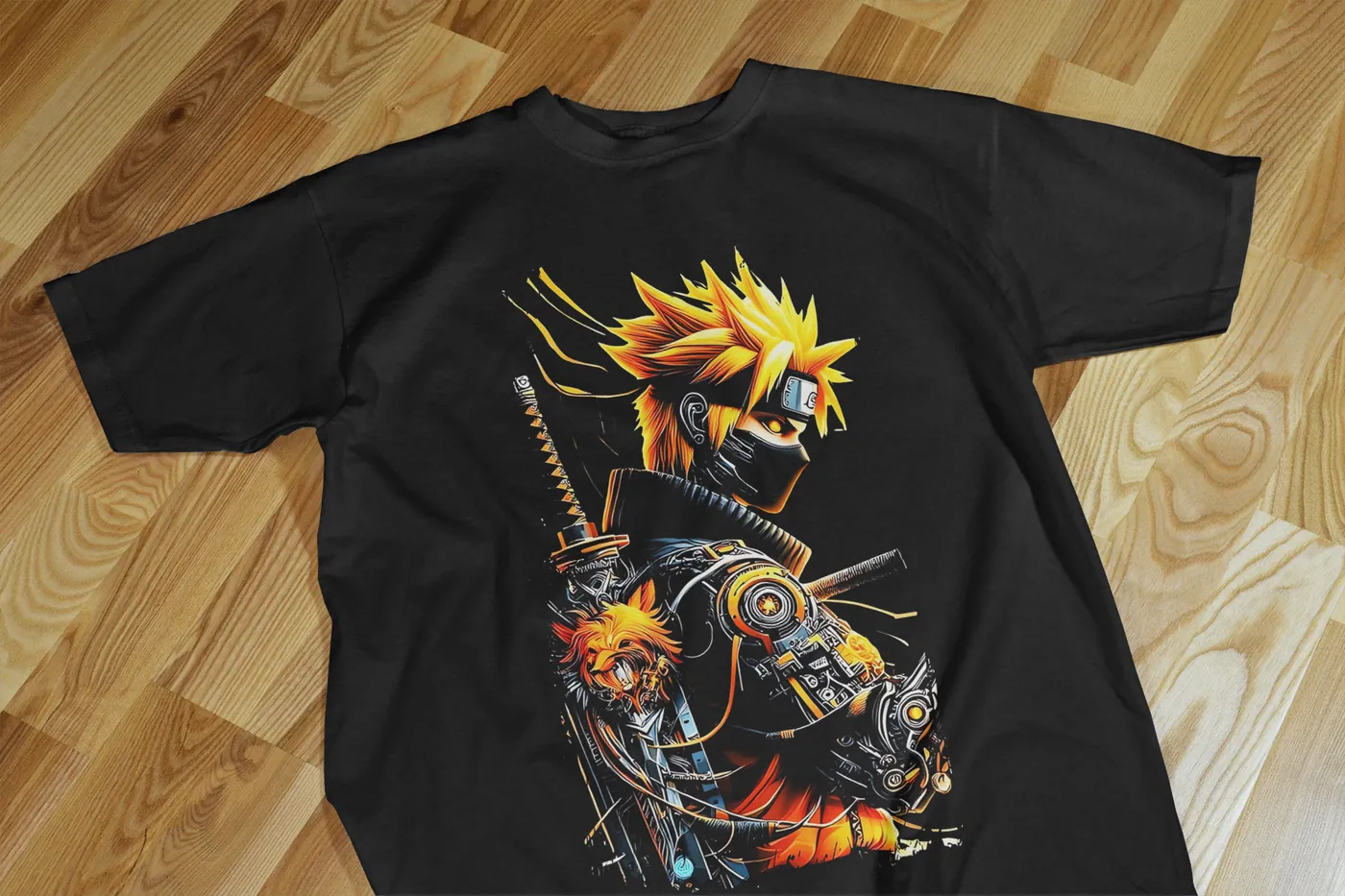 Naruto cyberpunk ninja T-shirt
